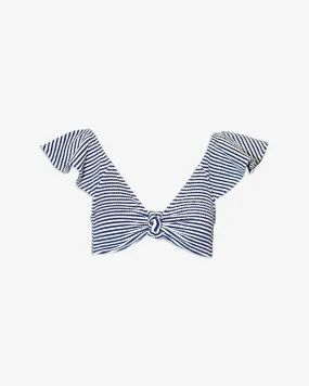 Hidden Storage Pockets Textured Weave Orelia Bikini Top