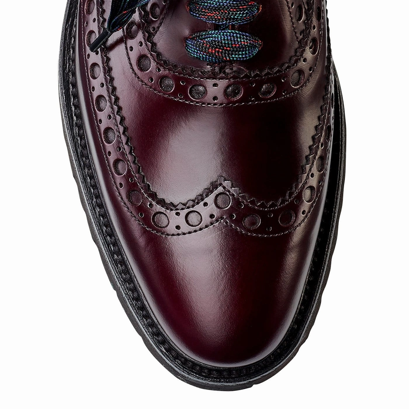 Leather Gloss Finish Amy Burgundy Cavalry Calf