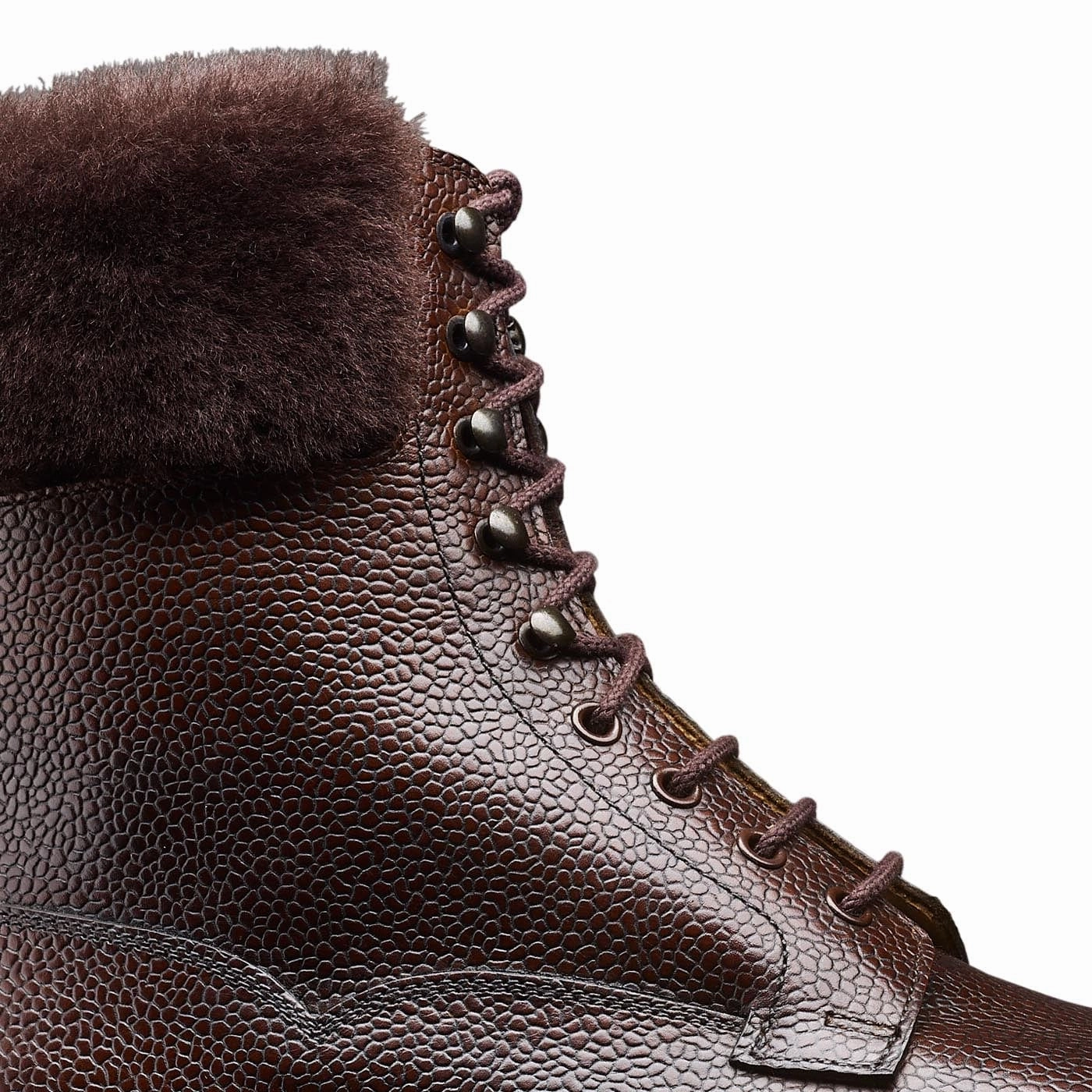 Glencoe Dark Brown Scotch Grain Foam Lining Trail Running