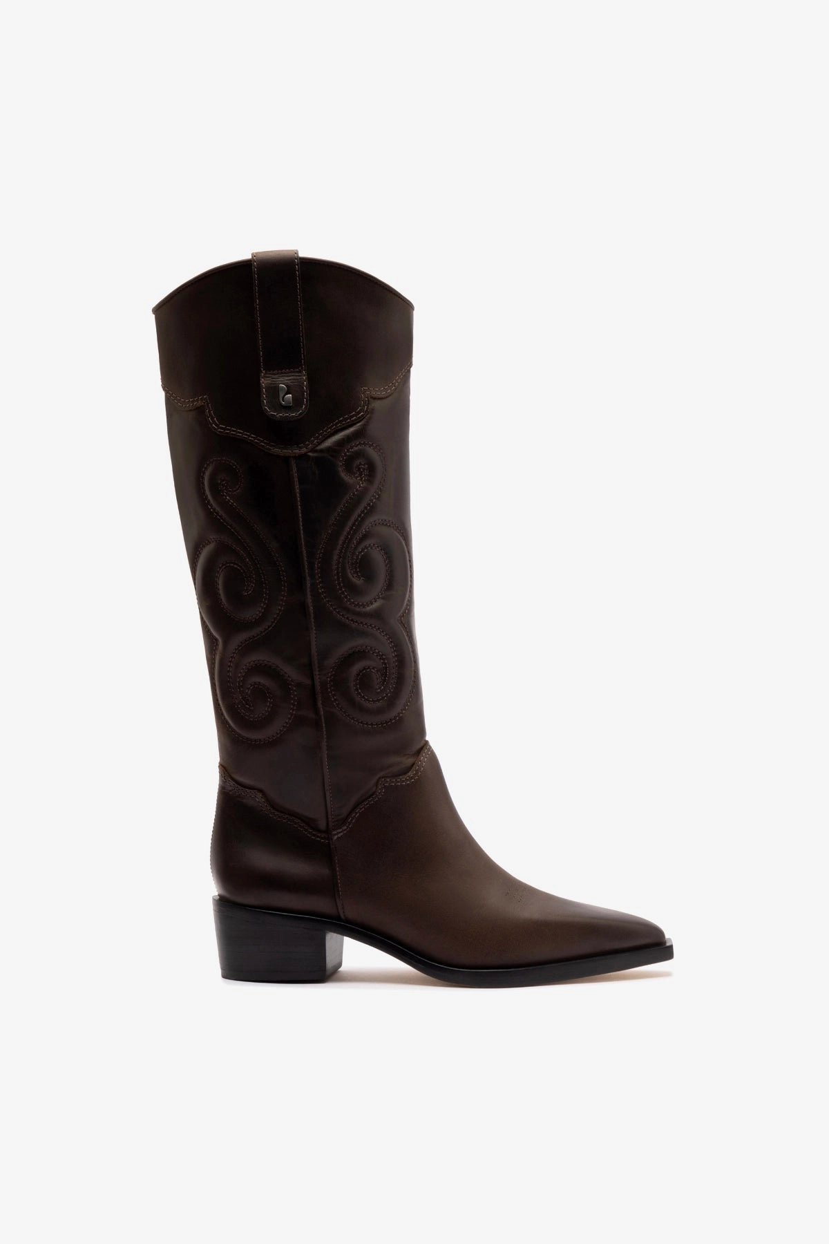Sun Glow Paloma Boot In Brown Shadow Leather