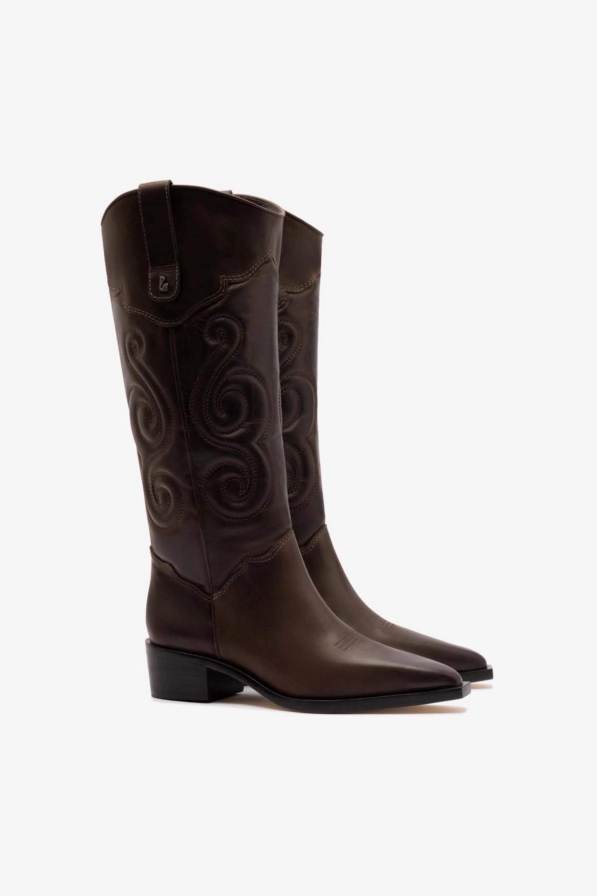 Paloma Boot In Brown Shadow Leather Club Night