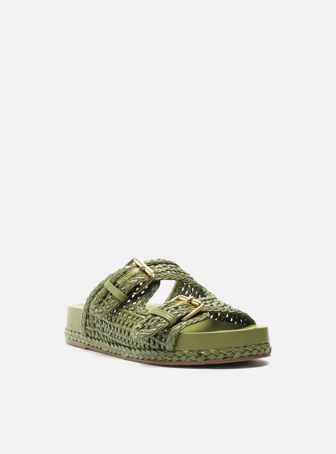 Step Tall Canvas Paris Flat Sandal