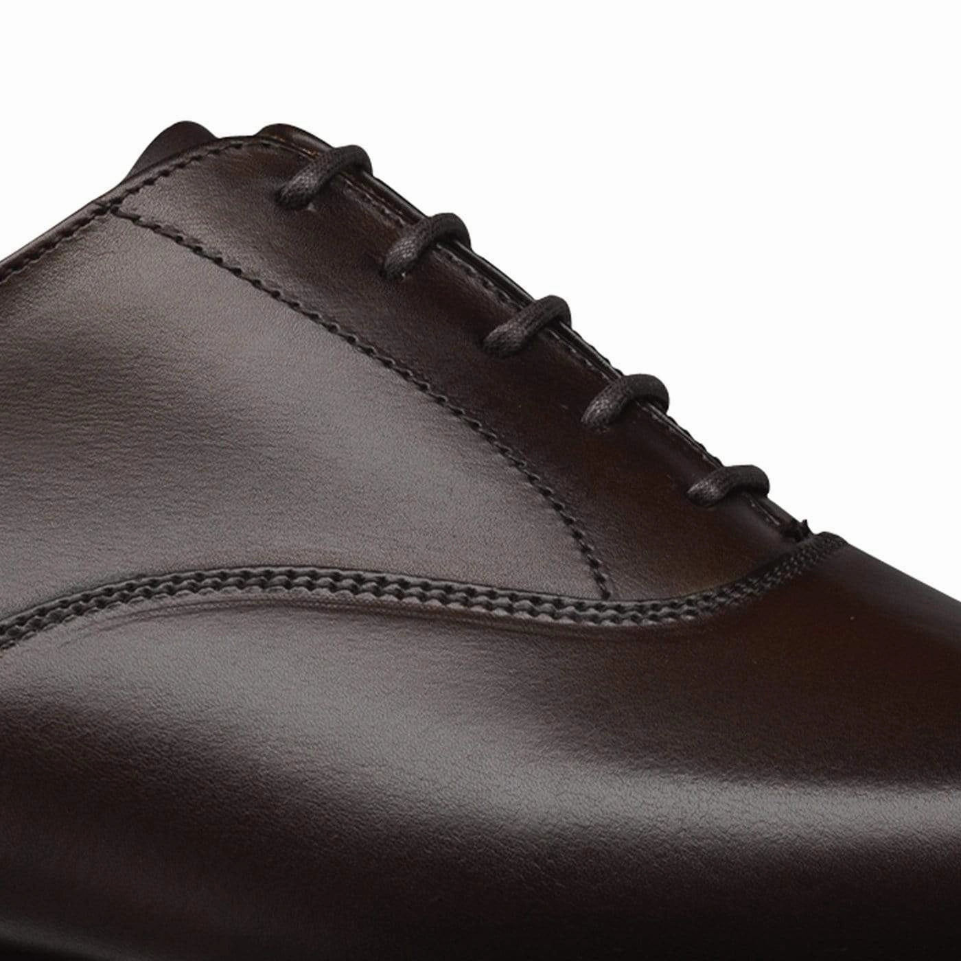 Leather Shine Hallam Dark Brown Burnished Calf