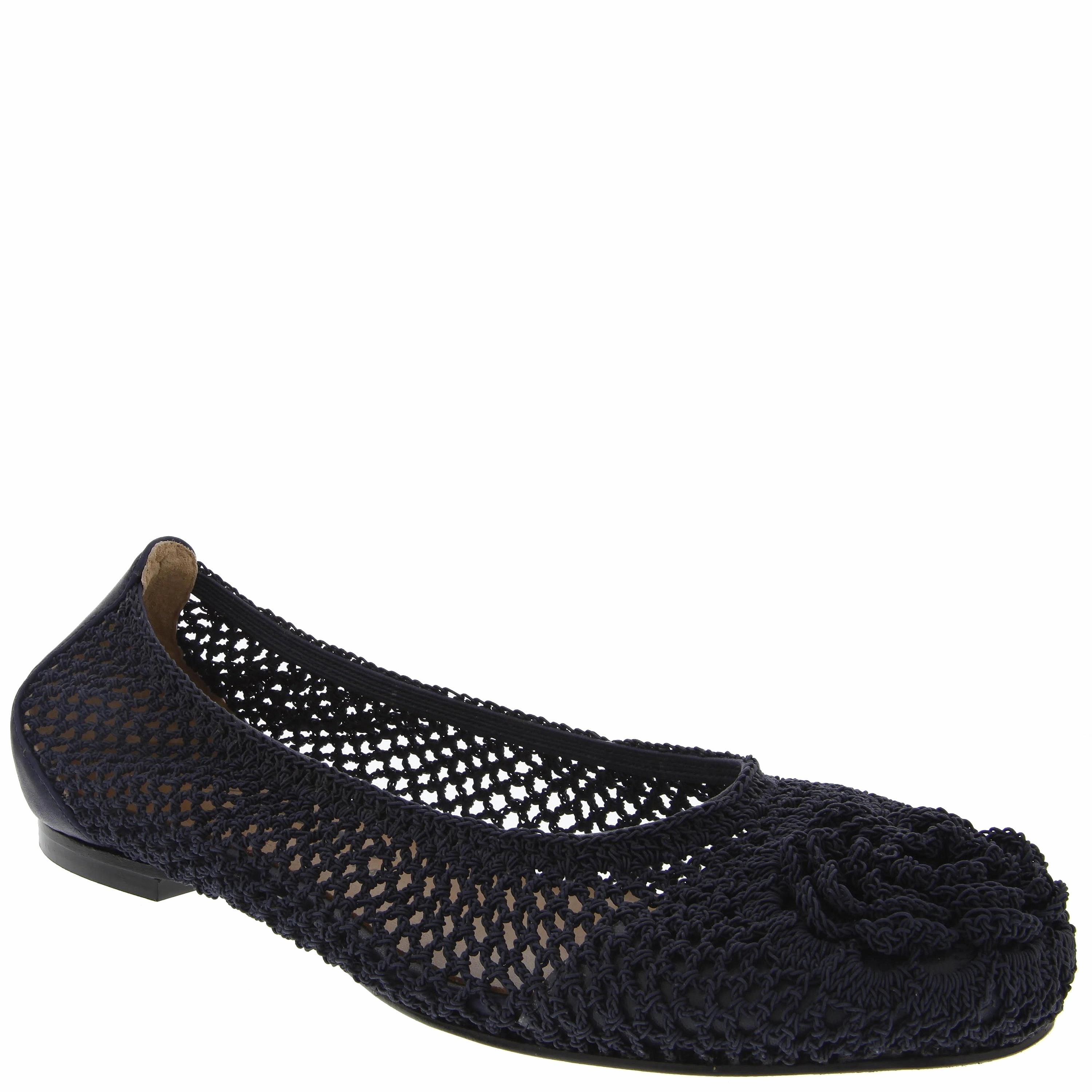 Slim Form Genuine Leather Upper PATRICIA-NAVY STRETCH ELASTIC