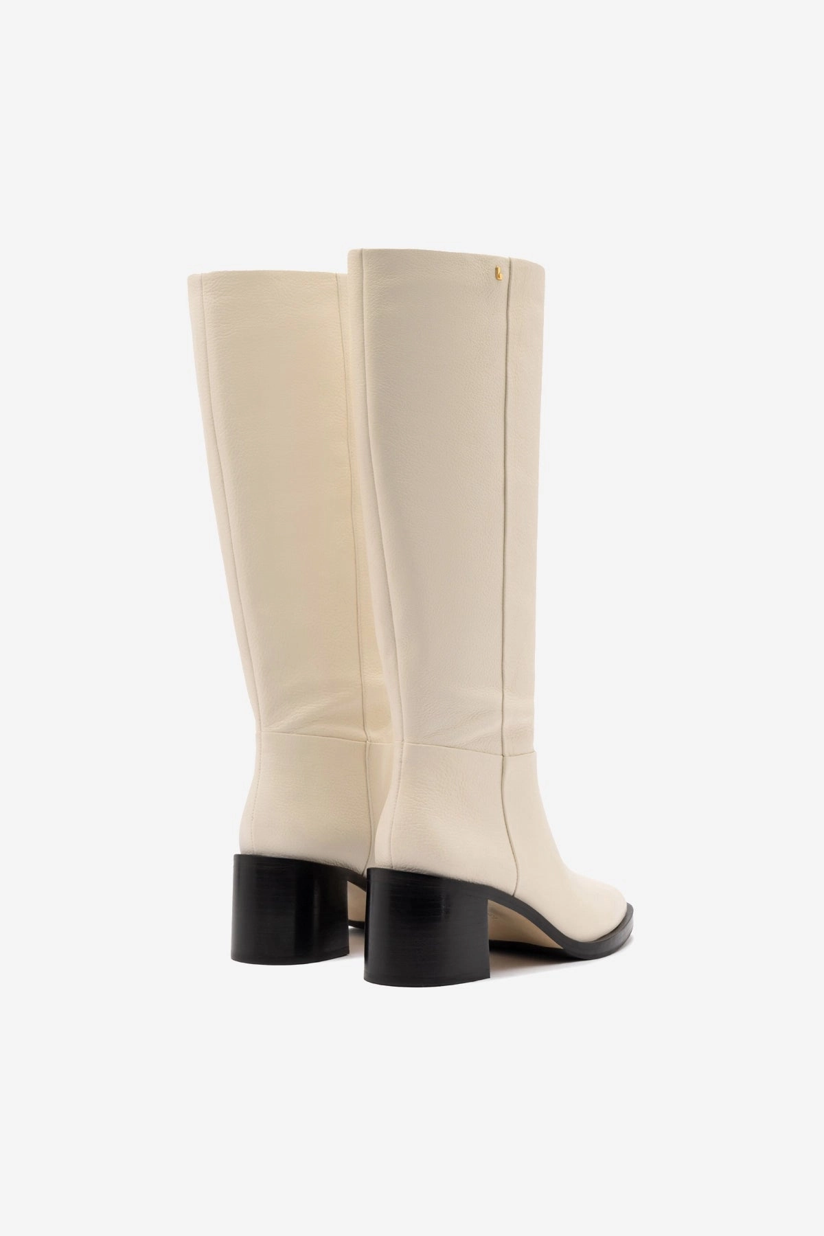 Ricky Boot In Ivory Leather Bounce Edge