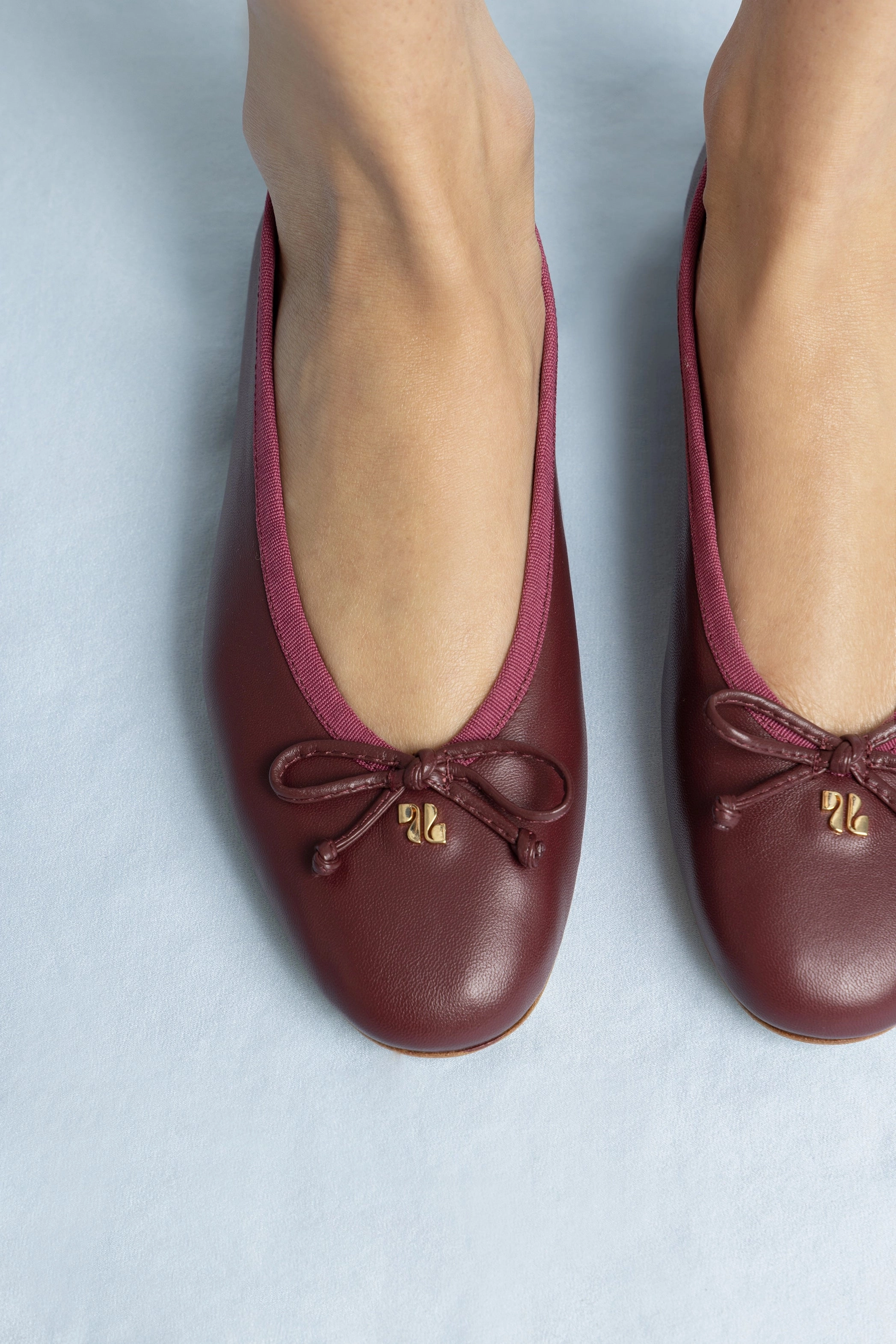 Pavlova Ballet Flat In Burgundy Leather Arch Fit