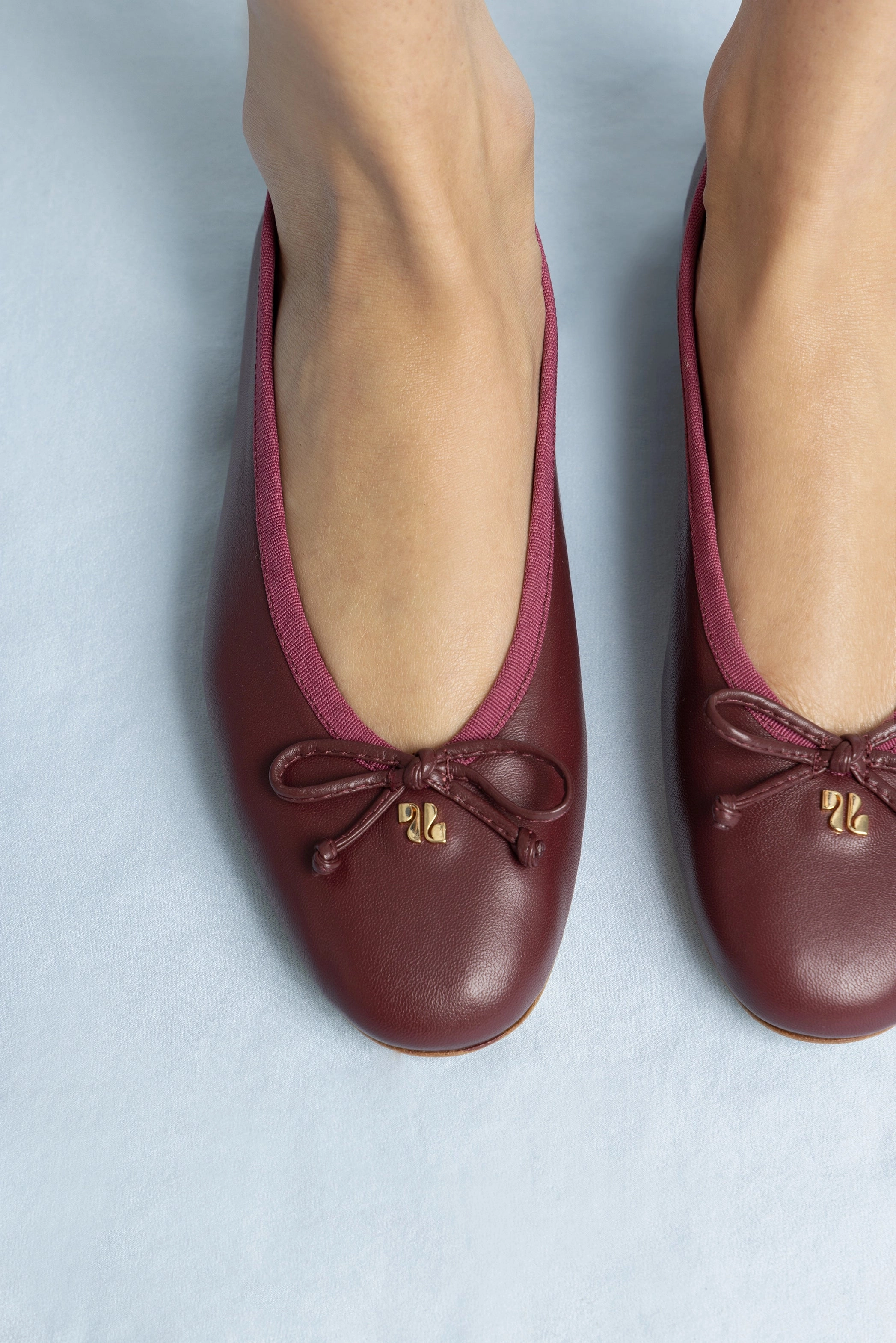 Festival Vibe Pavlova Ballet Flat In Burgundy Leather