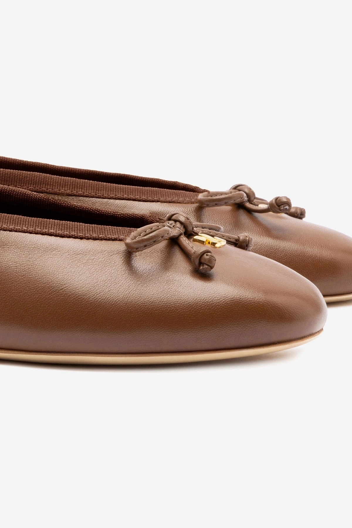 Pavlova Ballet Flat In Burnt Umber Leather Cosmic Glow