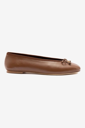 Lightweight Pavlova Ballet Flat In Burnt Umber Leather