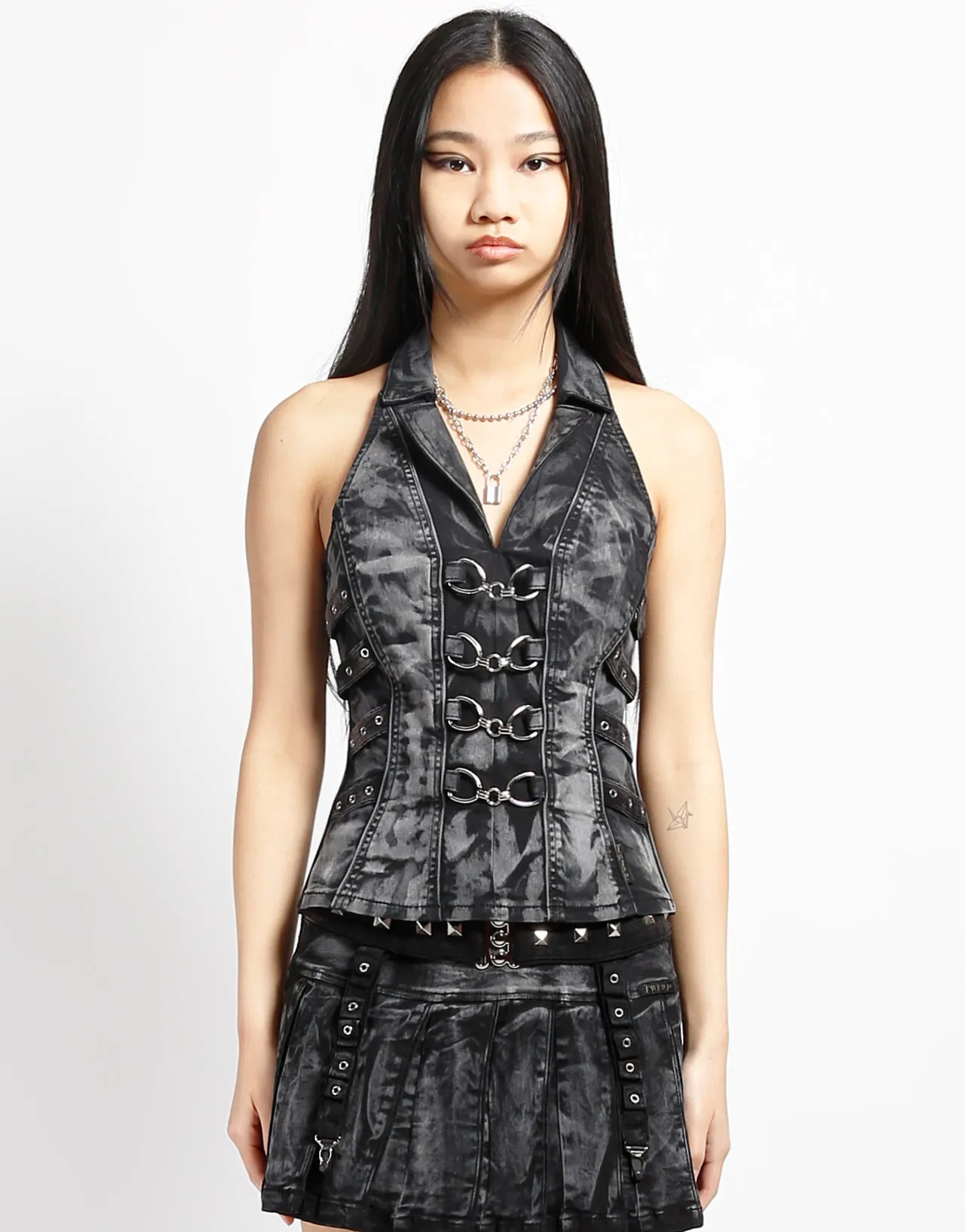 Light Deflection Fabric CompressionTechnology PEACE CORSET BLACK