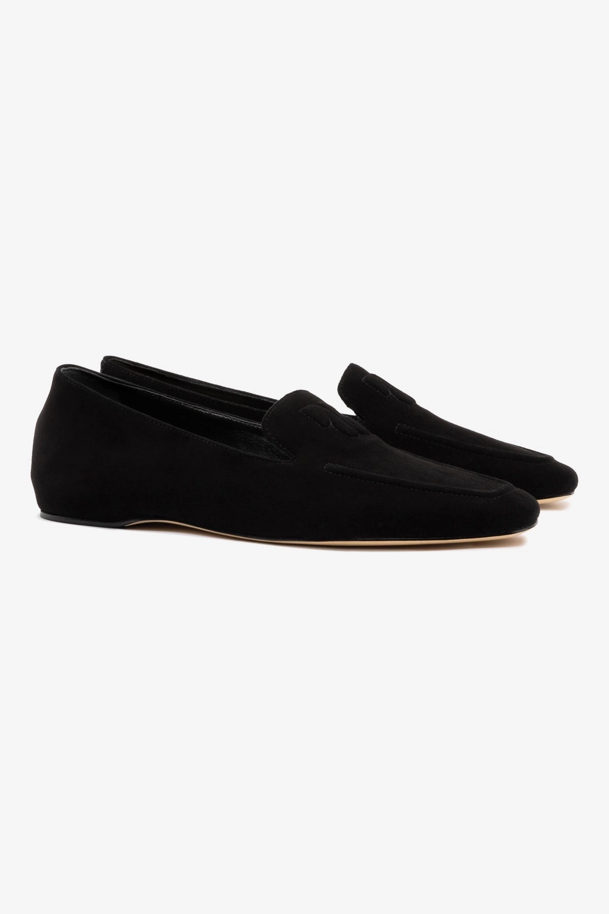 Penny Loafer In Black Suede Comfortable Design
