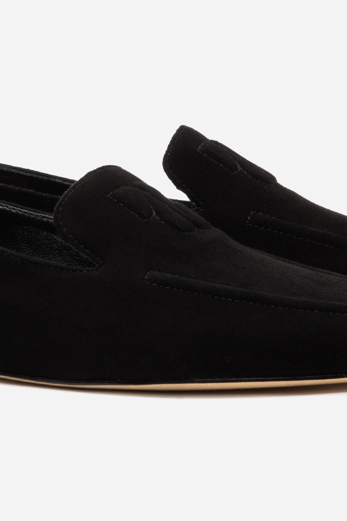 Penny Loafer In Black Suede Earth Base