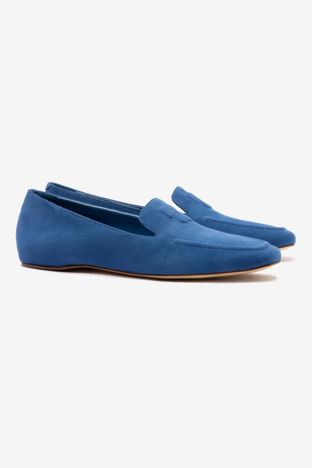 Anti Odor Penny Loafer In Blue Stoned Suede