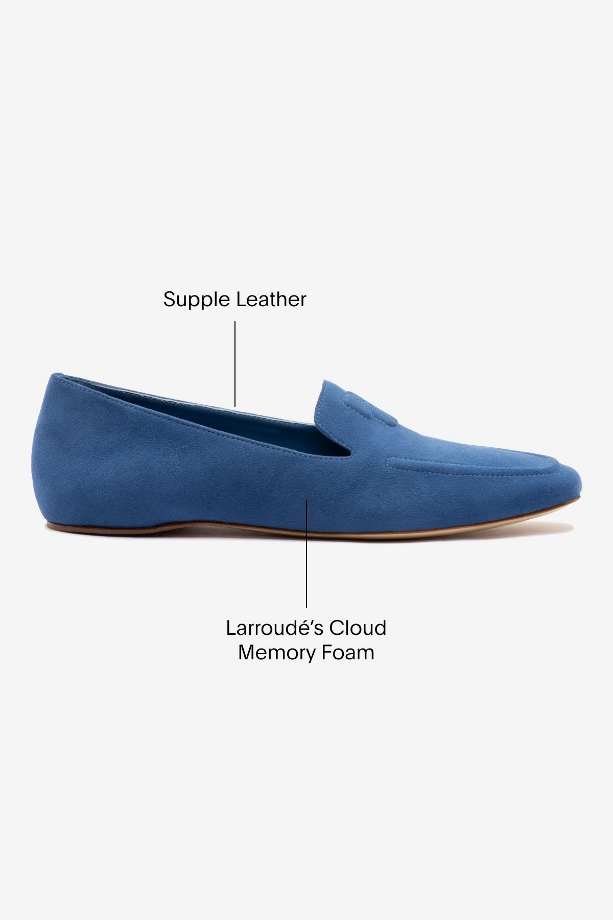 Penny Loafer In Blue Stoned Suede Mix Hue
