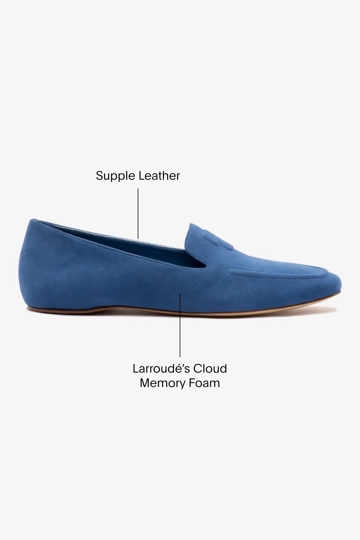 Penny Loafer In Blue Stoned Suede Quick Flow