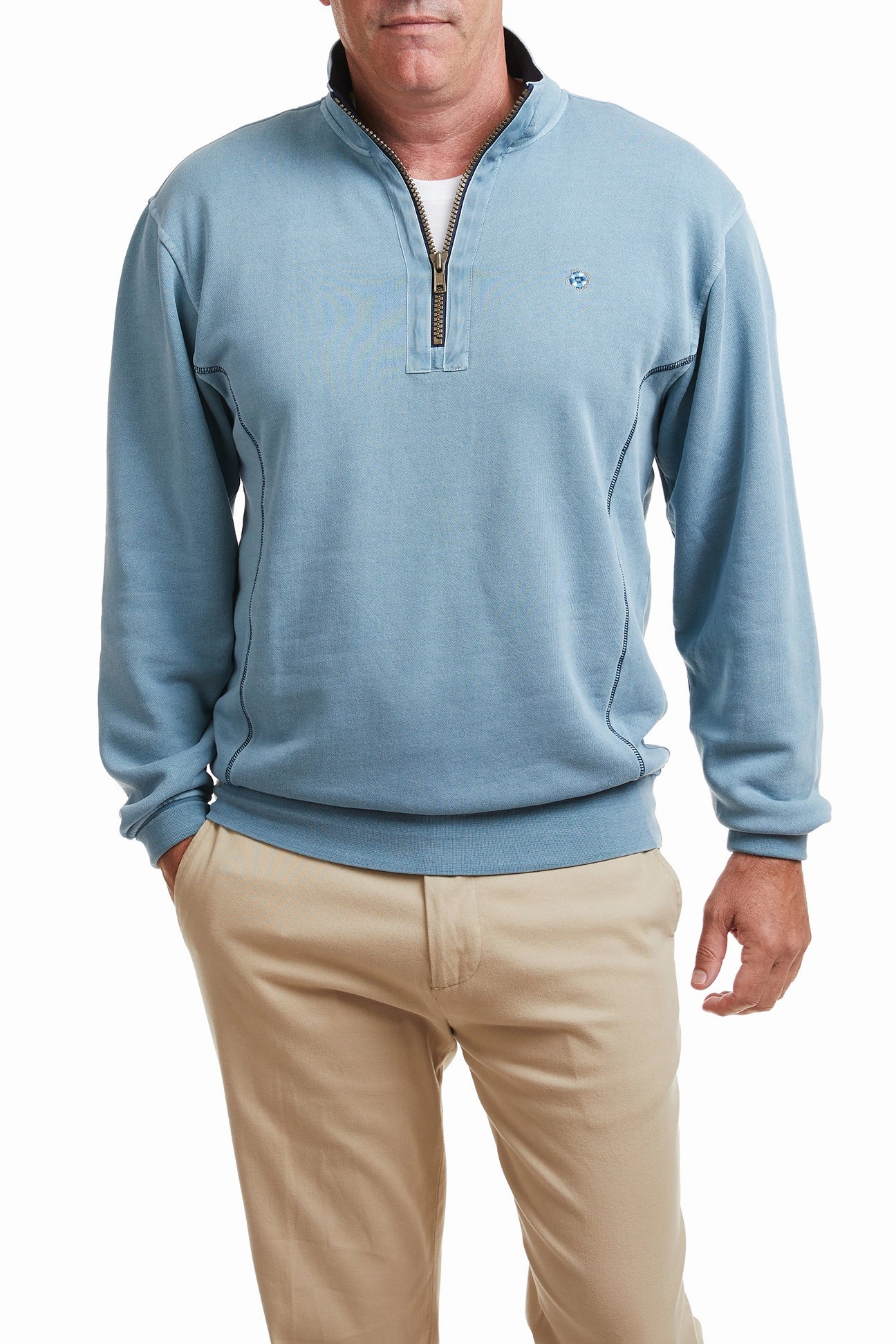 Breakwater Quarterzip Slate Chlorine Resistant Material Water Activities