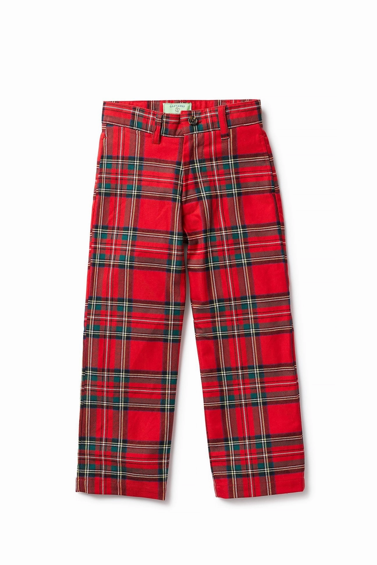 Sporty Layers Non Tapered Leg Boys Port Pant Stretch Twill Royal Stewart Tartan Plaid