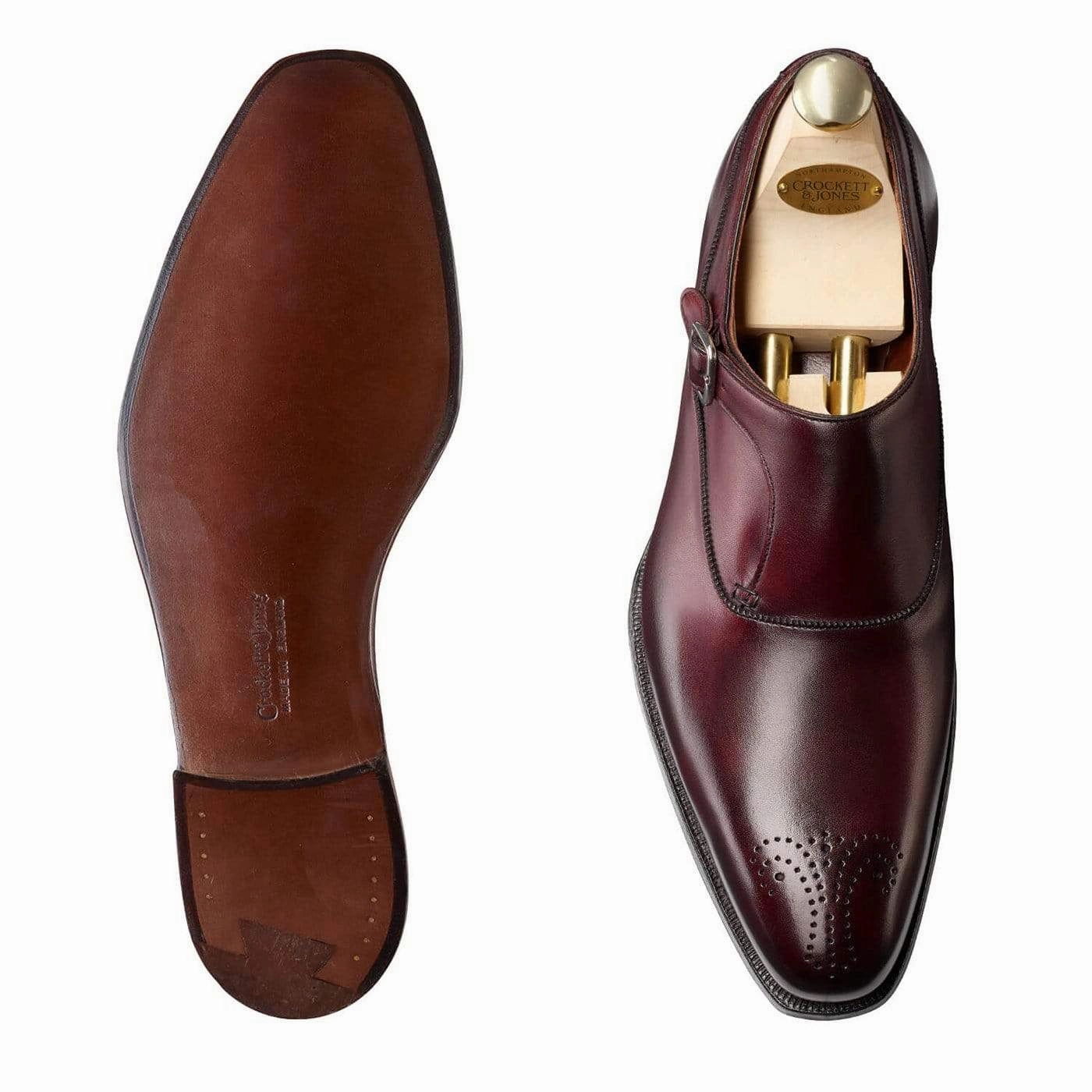 Winston Burgundy Antique Calf Gold Tone Flexibility