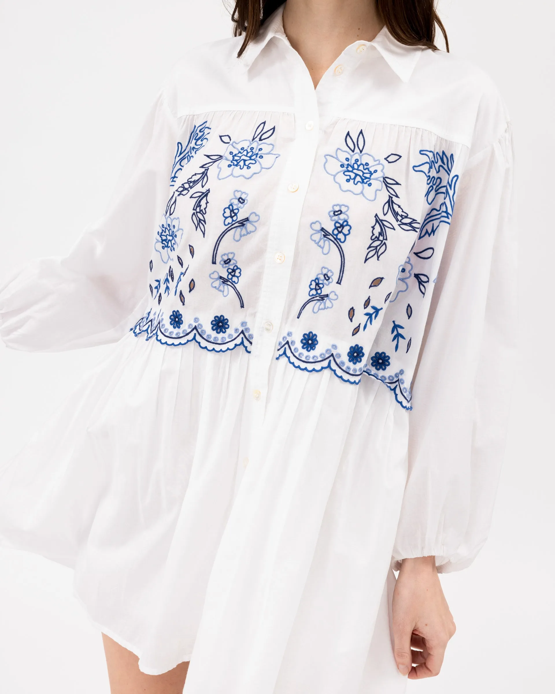 Pippa Dress Shade Enhanced Collar Neutral-Tones