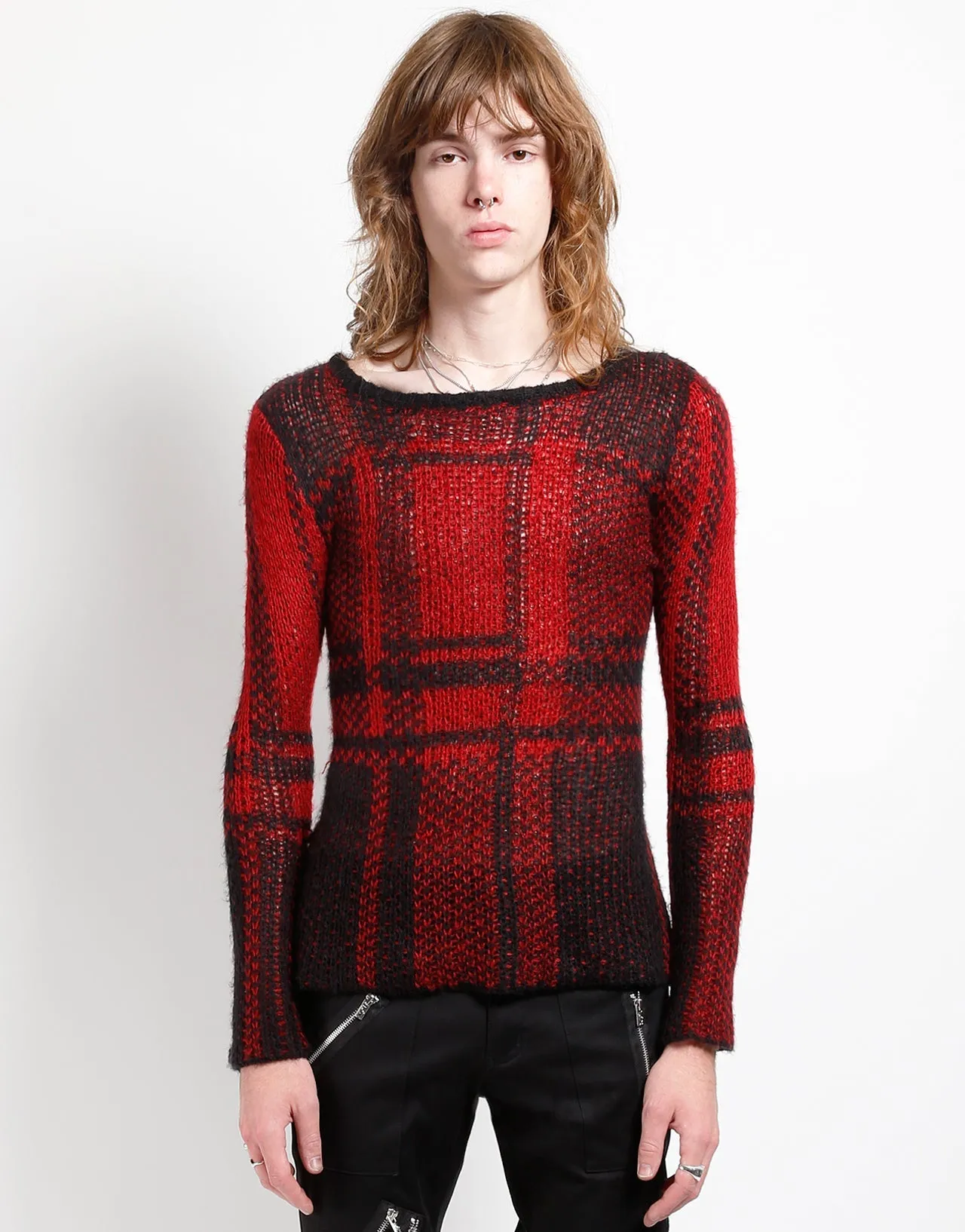 Casual Tank Non Iron Fabric PLAID SWEATER