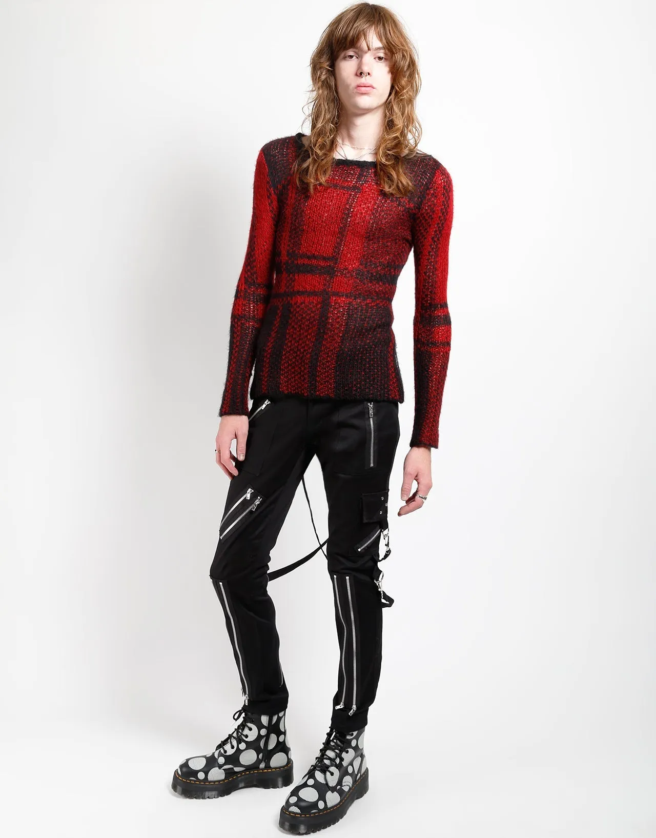 AdjustableCuffSystem PLAID SWEATER