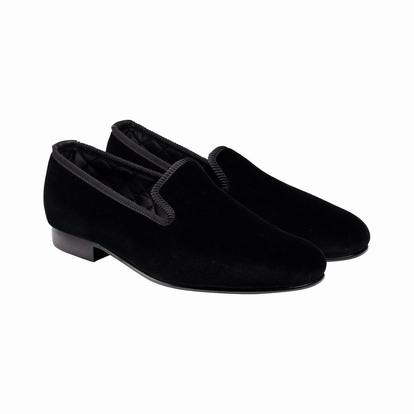 Plain Albert Black Velvet Slip On Design Comfortable Step