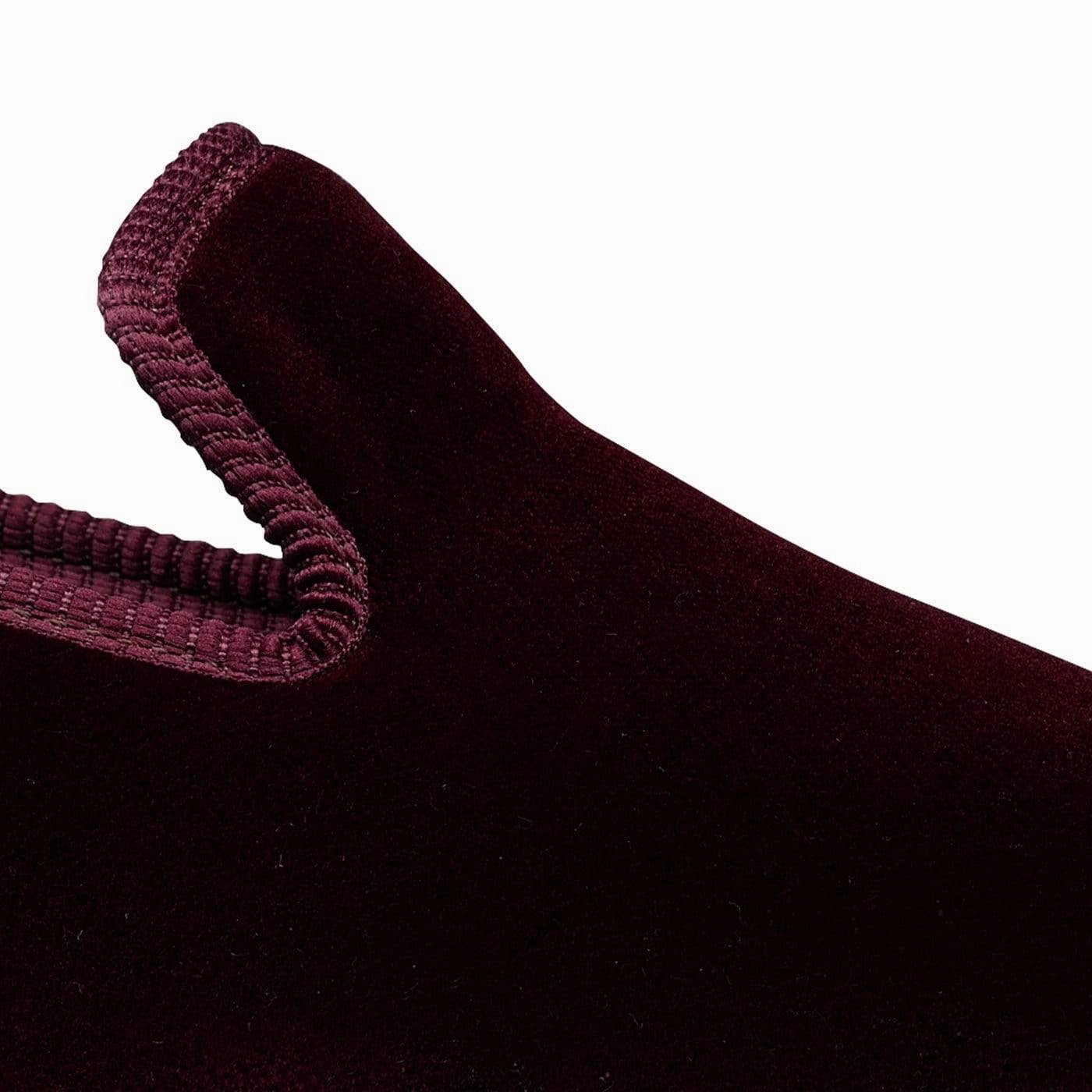 Plain Albert Burgundy Velvet Easy Travel Sandal