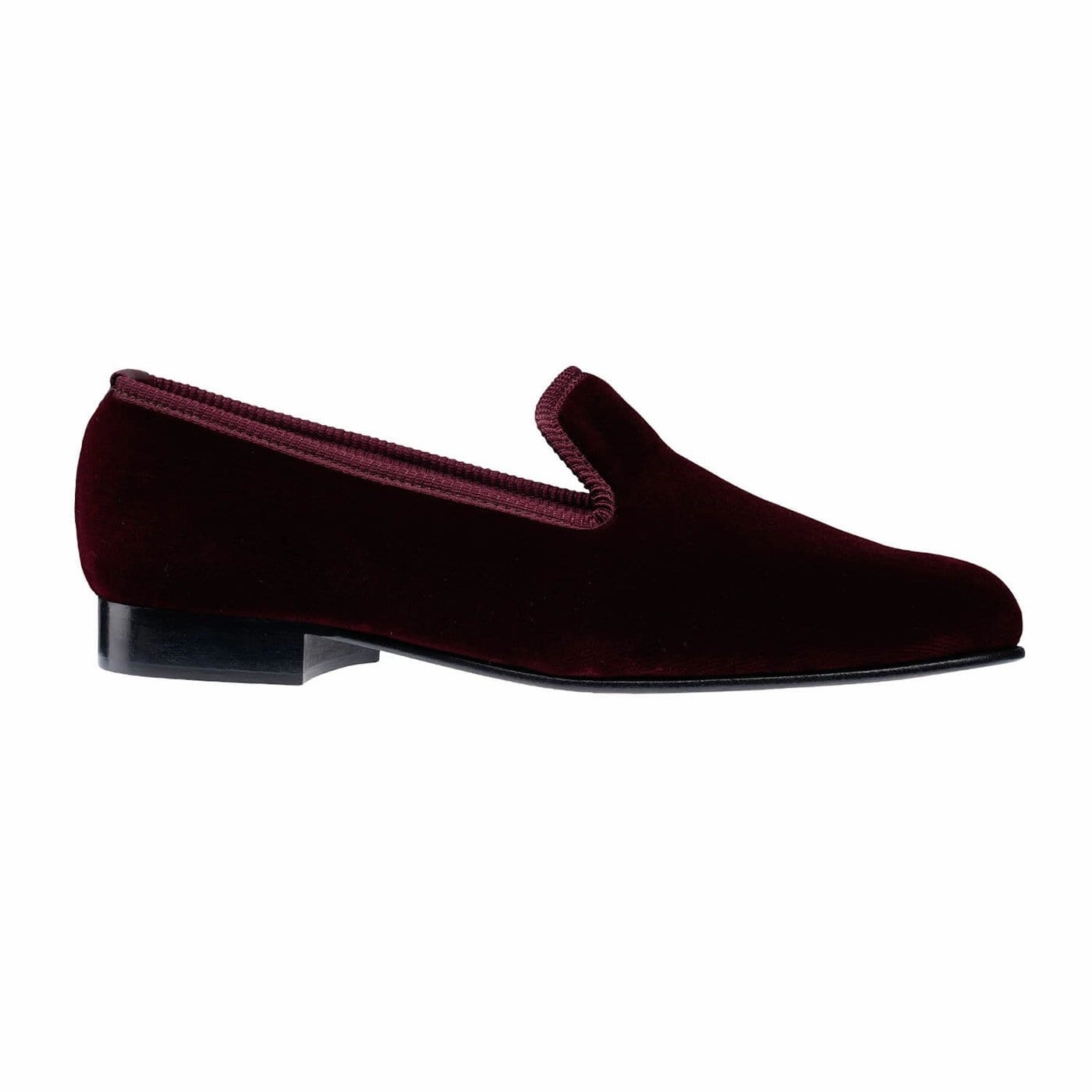 Effortless Step Shoes Plain Albert Burgundy Velvet