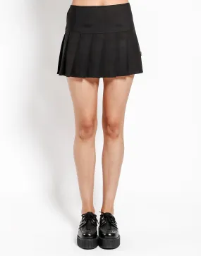 DoubleLayeredFabric PLEATED SKIRT