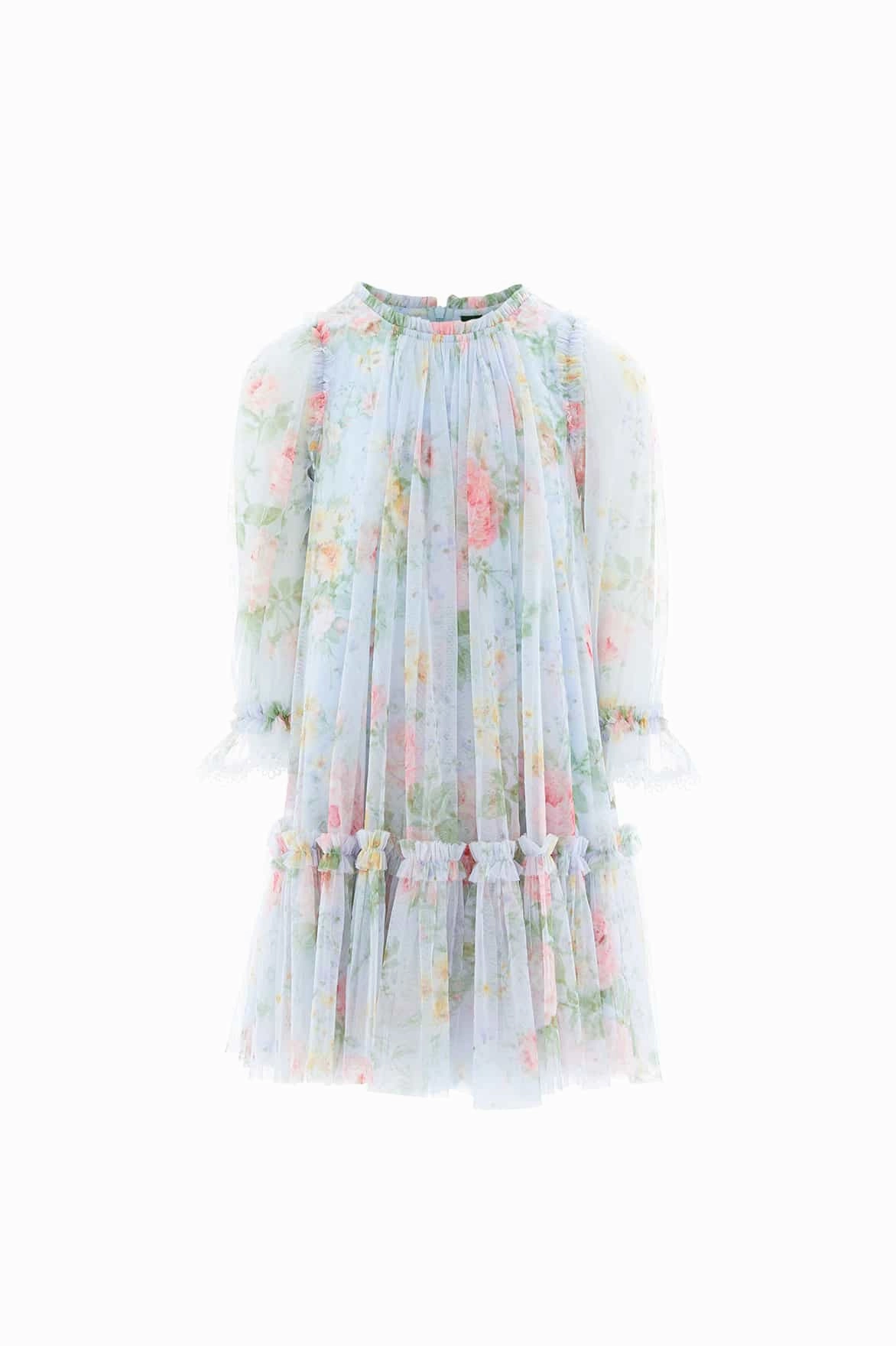 Pompadour Garden Long Sleeve Kids Dress Casual Long Sleeve Formal top