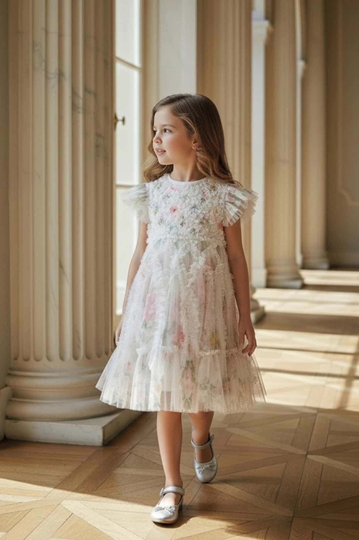 Pompadour Garden Rosella Kids Dress NonIrritatingSeams