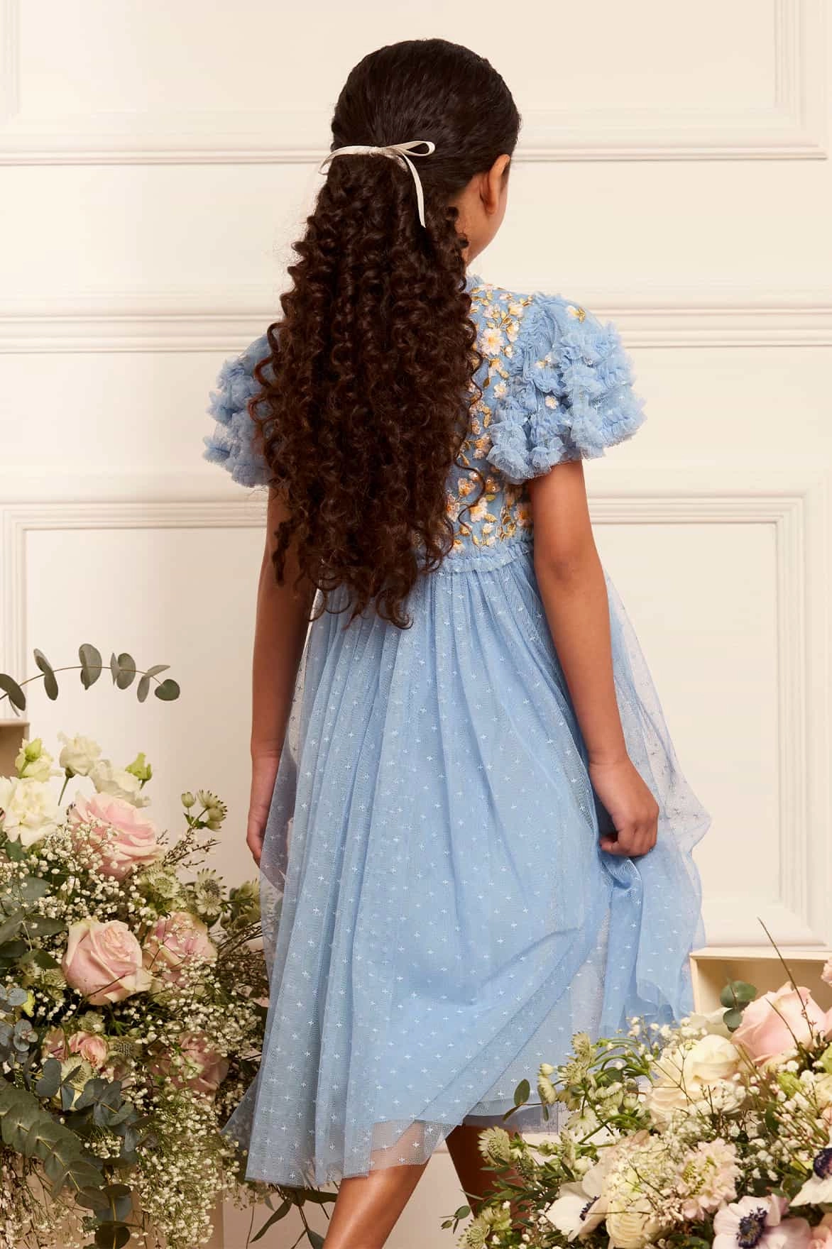 Posy Bodice Kids Dress Yarn Dye Stripe