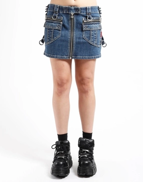 POWER SKIRT DENIM Shape Retention Elastic Free Cuffs