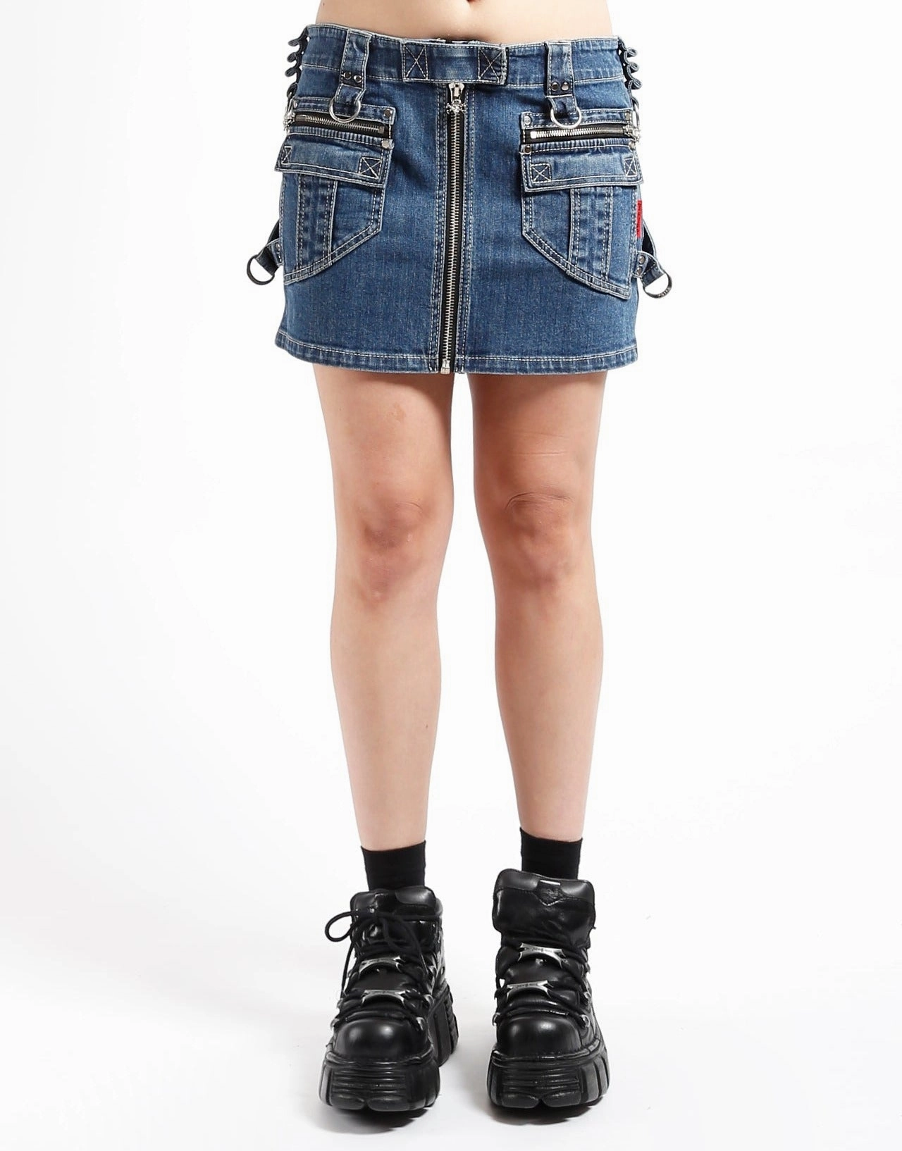 POWER SKIRT DENIM Shape Retention Elastic Free Cuffs