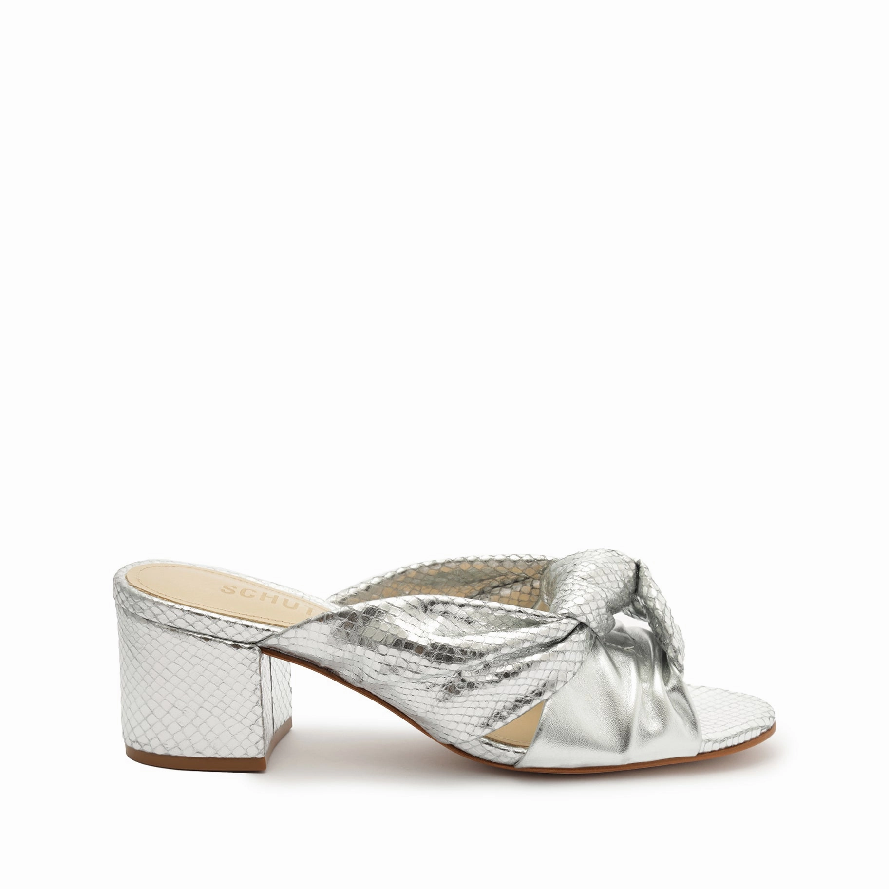 Club Edge Joy Mood Mindy Mid Block Metallic Sandal