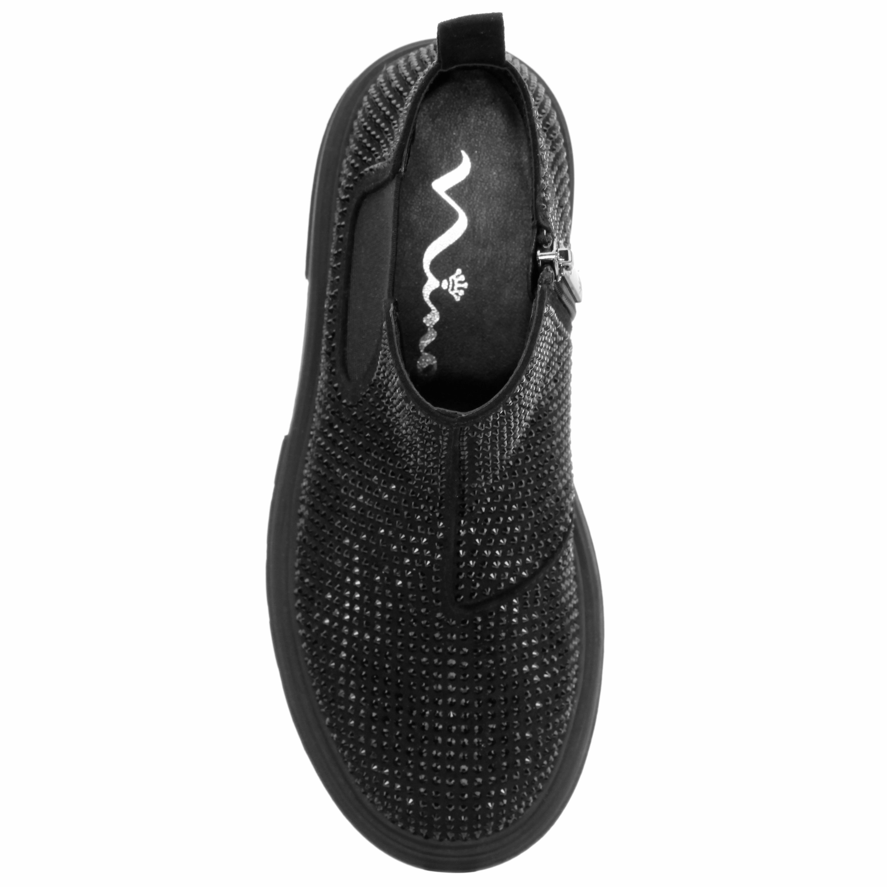 PRISILA2-BLACK Stride Bold Cushioned Footbed