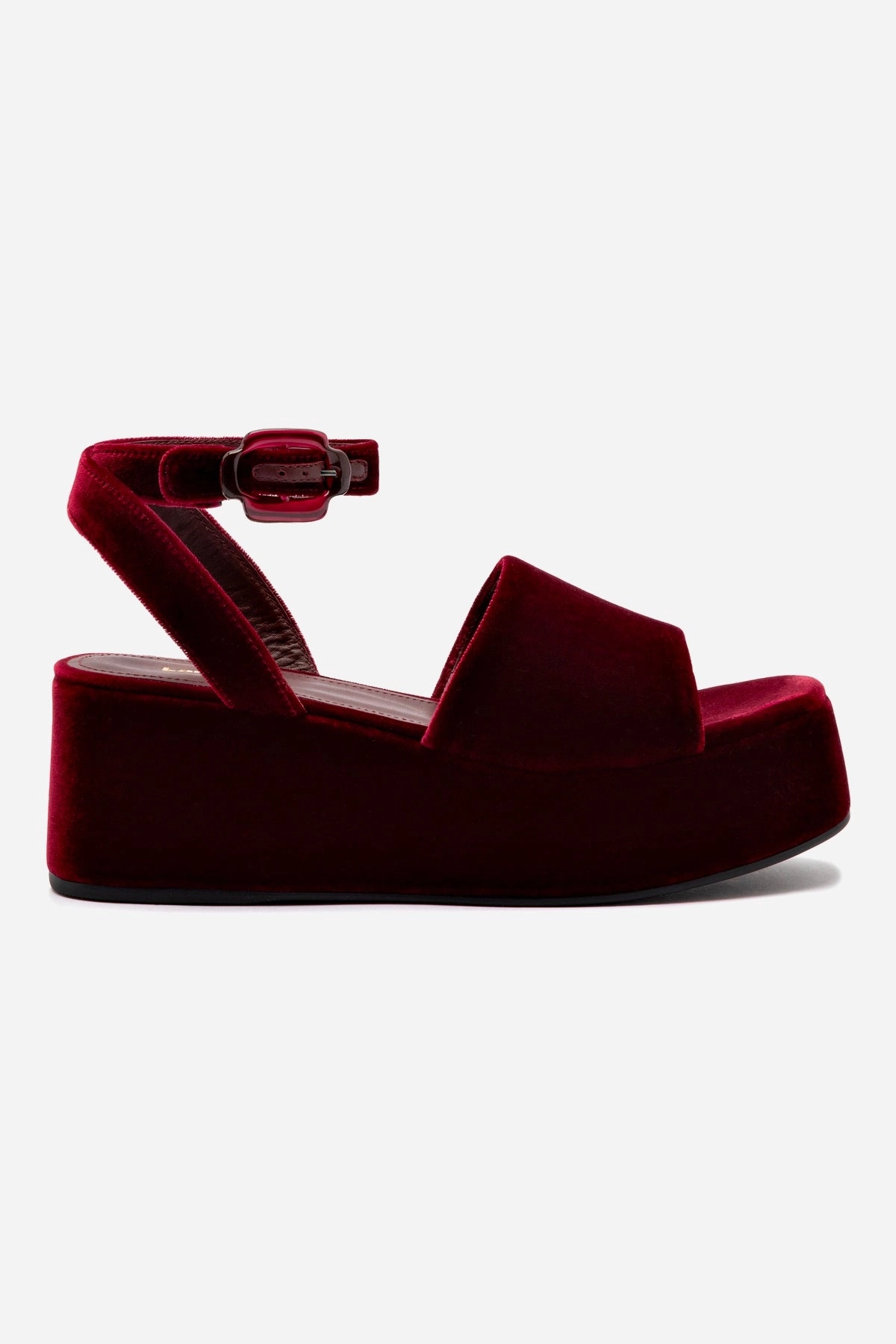 Charli Flatform Sandal In Wine Velvet School Style Comfort Bend