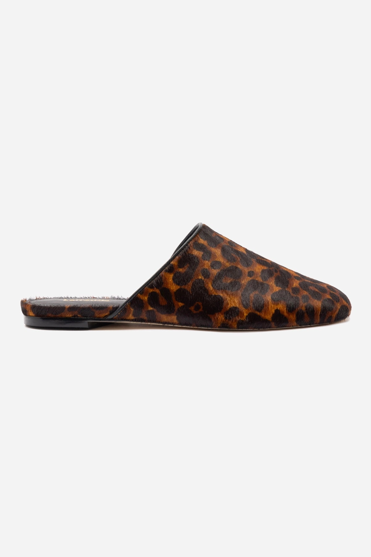 Venice Flat Mule In Leopard Print Calf Hair Short Trip Street Ball