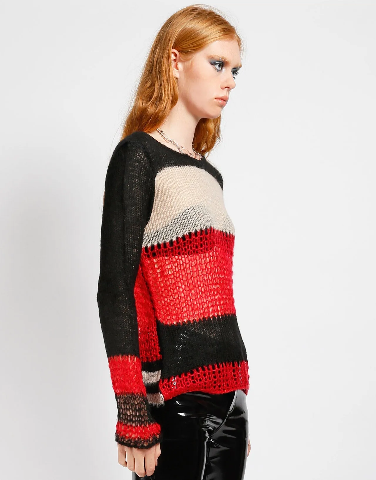 ConvertibleStyle PUNK STRIPE SWEATER