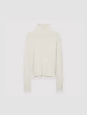 Pure Cashmere High Neck Jumper Modern Drape NoSnag Surface