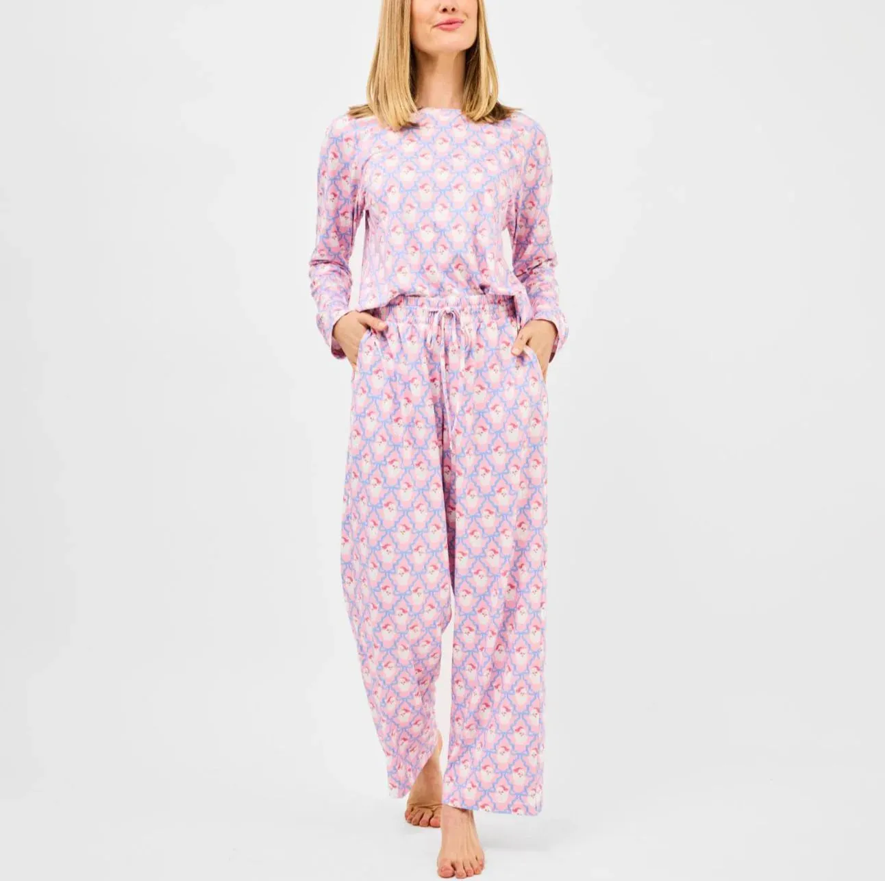 ZipperedPockets Annie Santa Baby Bows Pajama Set