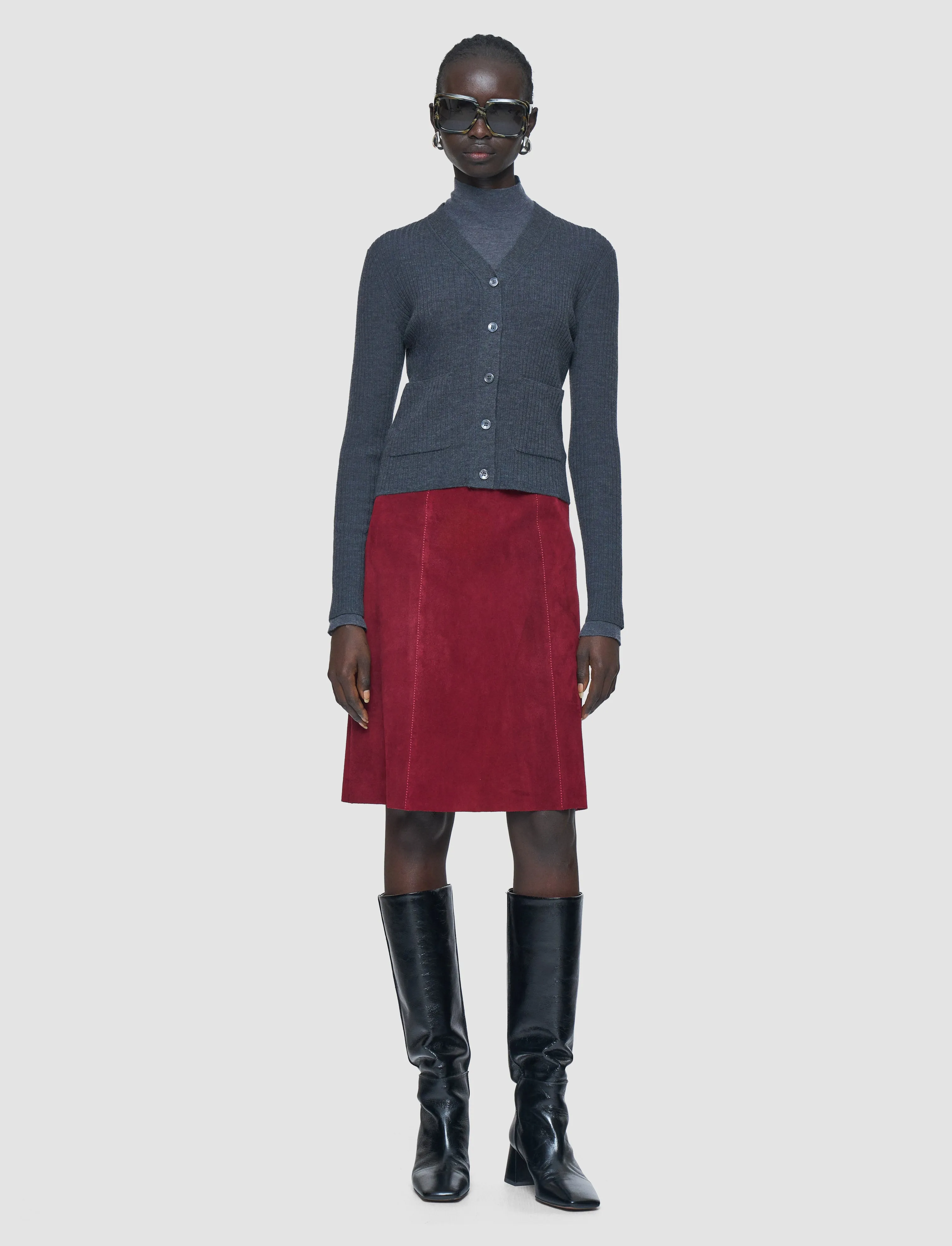 Ready To Go Merino Rib Knit Cardigan