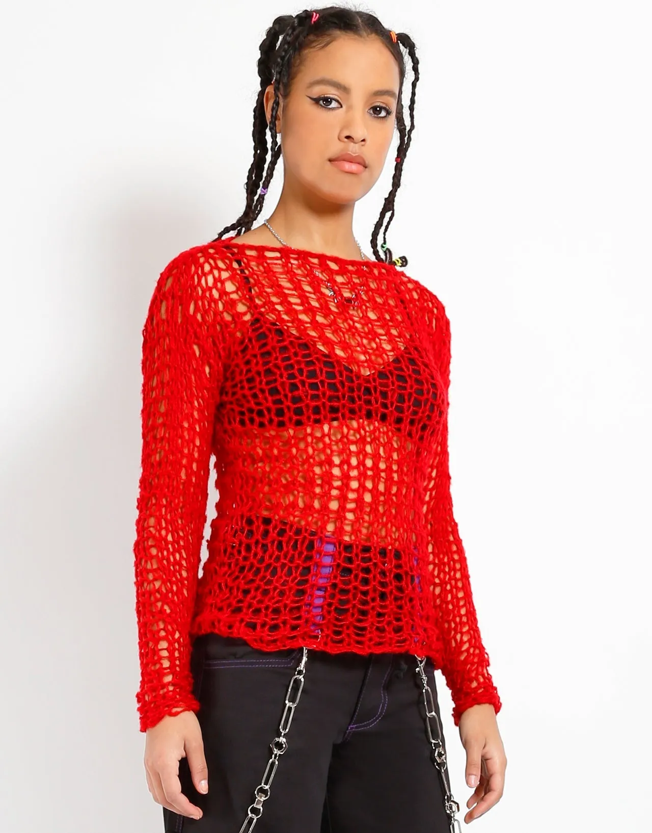 ReflectiveTrims HOLY PUNK SWEATER RED