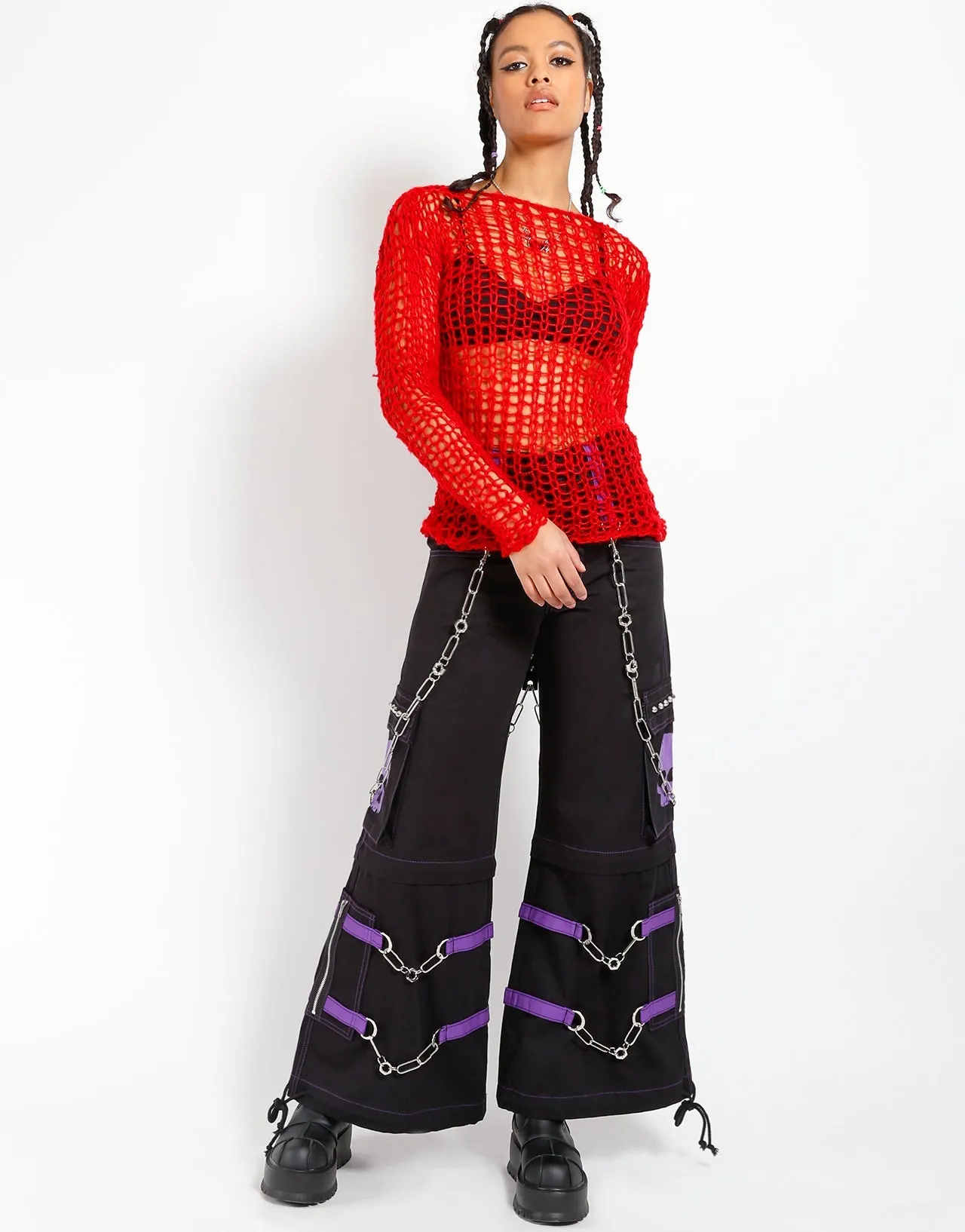 Ergonomic Fit Design HOLY PUNK SWEATER RED