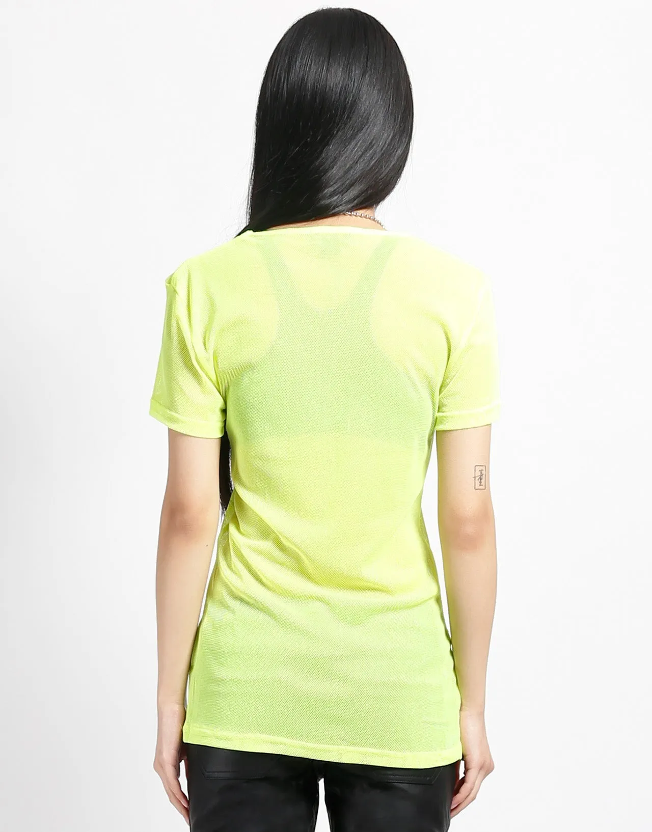 AllPurpose Design ConvertibleSleeves SHORT SLEEVE FISHNET LIME