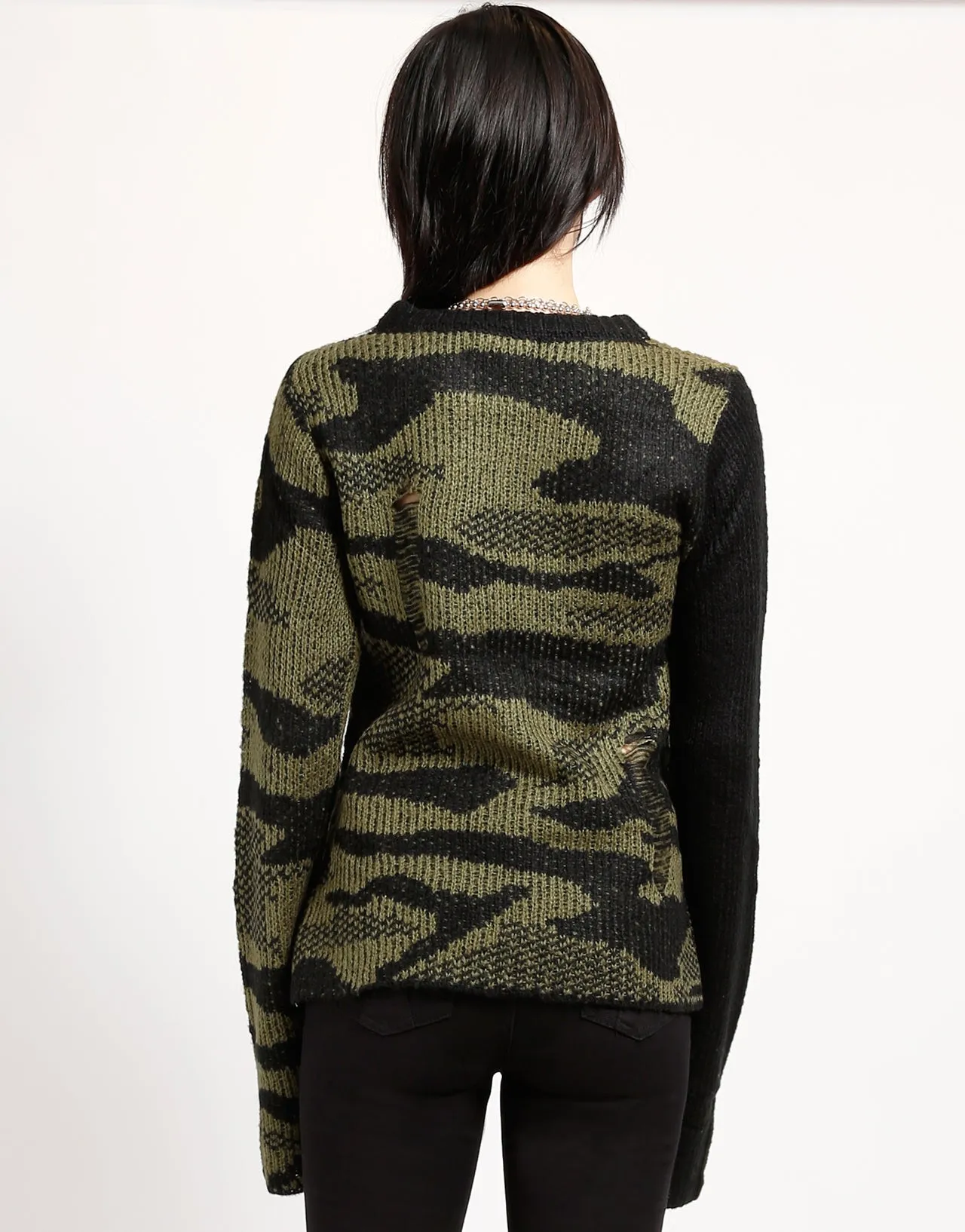 RAG SWEATER CAMO Casual Long Sleeve