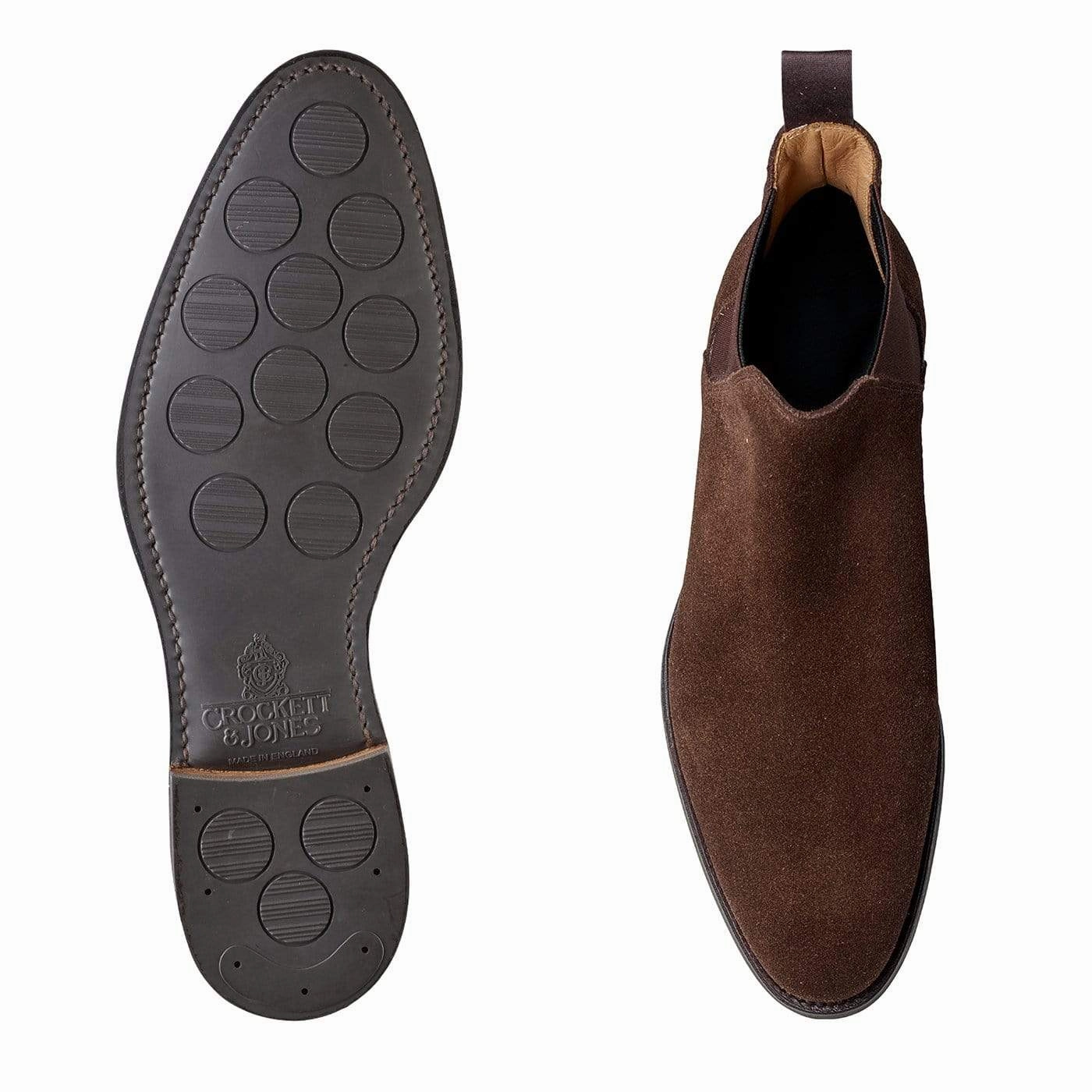 Chelsea 8 Dark Brown Suede (G Fitting) Seamless Comfort Snowy Path
