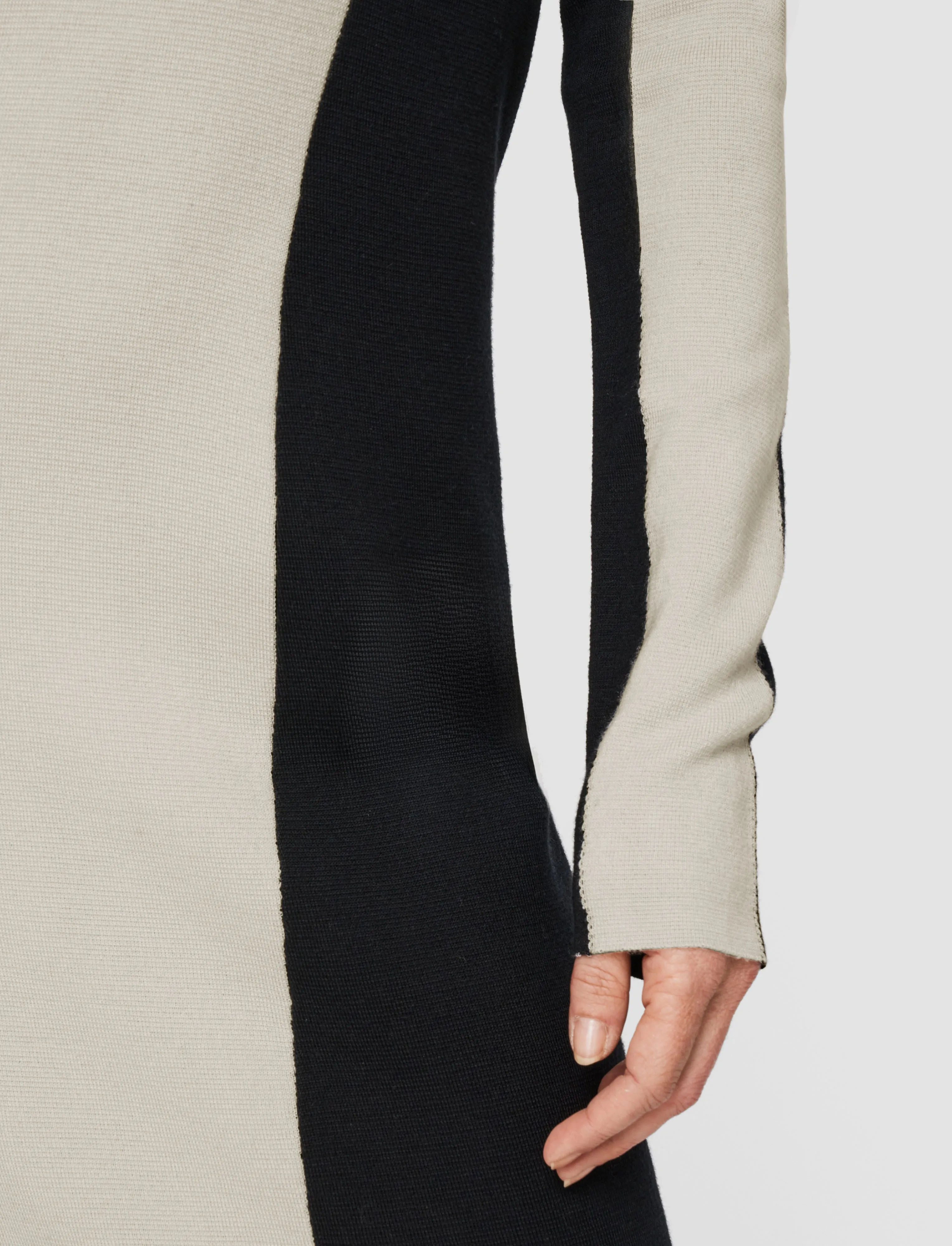 Relaxed Comforted Bi-Colour Knit Dress