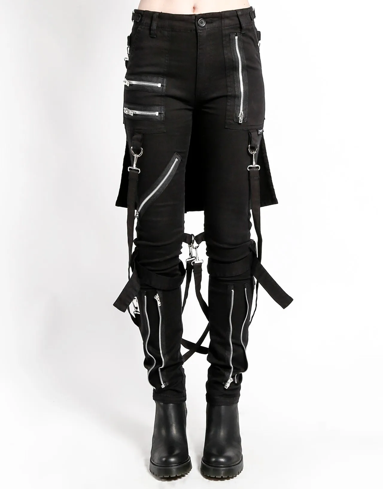 Contoured Panel Design Smooth Finish Bumflap Bondage Pants