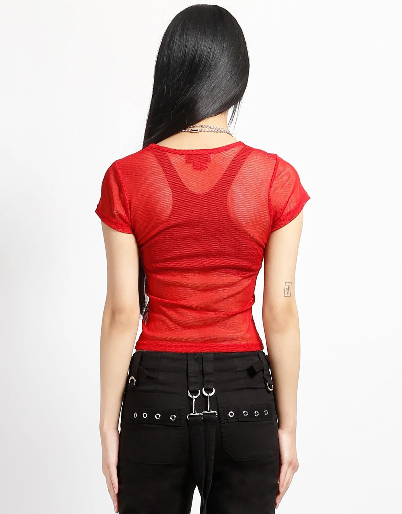 MultipanelLayout BABY TEE FISHNET RED